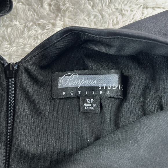 Pompous Studio Petites little black cocktail party sheath dress, 12p - Picture 8 of 10